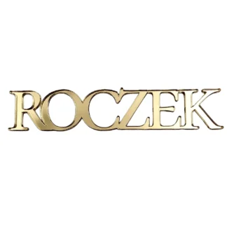Dekor na bok tortu ROCZEK - 10 x 2 cm - Złoty Lustro - Miniowe Formy