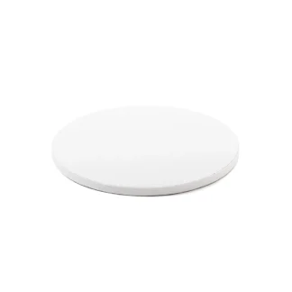 Podkład pod tort okrągły sztywny, gruby, wytrzymały - Biały - średnica: 20 cm, grubość: 1,2 cm - Decora