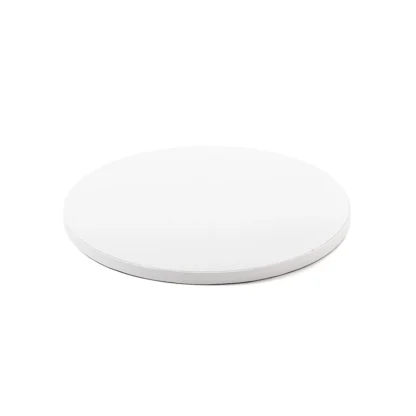Podkład pod tort okrągły sztywny, gruby, wytrzymały - Biały - średnica: 28 cm, grubość: 1,2 cm - Decora