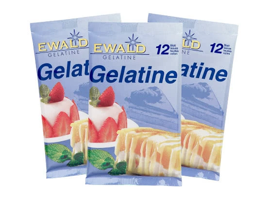 Żelatyna spożywcza Ewald w postaci listków (12 płatków) - 20 g