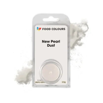 Barwnik do aerografu w proszku polskiej produkcji firmy FOODCOLOURS - bez E171 - New Pearl Dust, Nowy Perłowy - 2,5g