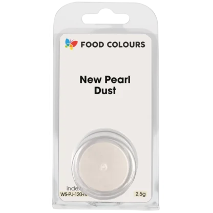 Barwnik do aerografu w proszku polskiej produkcji firmy FOODCOLOURS - bez E171 - New Pearl Dust, Nowy Perłowy - 2,5g