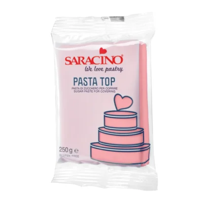 Masa cukrowa Saracino do obkładania TOP PASTE Pink - Różowa 250 g