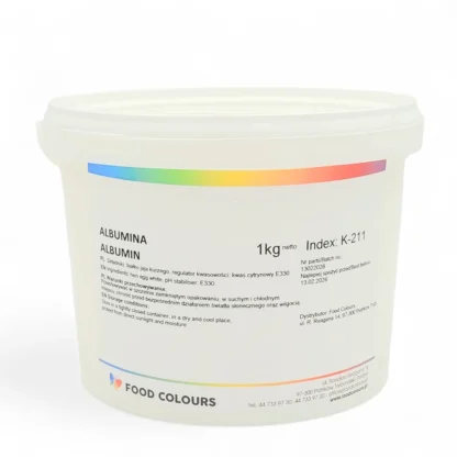 Albumina, białko w proszku, zamiennik białka świeżego - 1000 g - Food Colours K-211