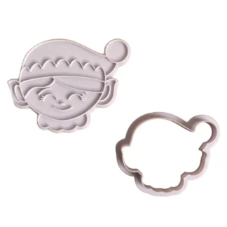 Świąteczna Wykrawaczka 3D ze Stemplem „Głowa Elfa” 9 cm – FloWerka