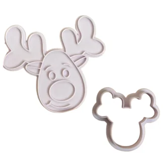 Świąteczna Wykrawaczka 3D ze Stemplem „Głowa Renifera” 9 cm – FloWerka