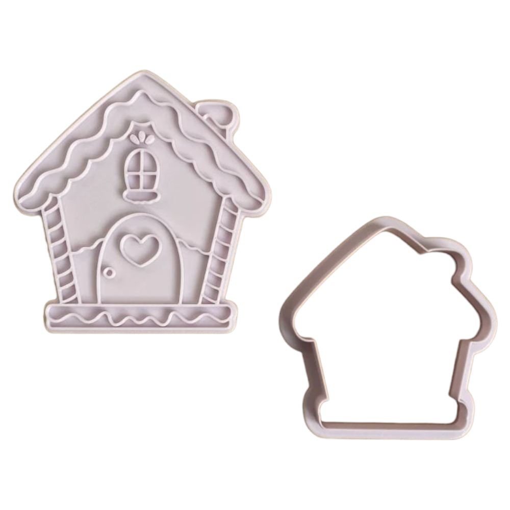 Świąteczna Wykrawaczka 3D ze Stemplem „Piernikowy Domek” 9 cm – FloWerka