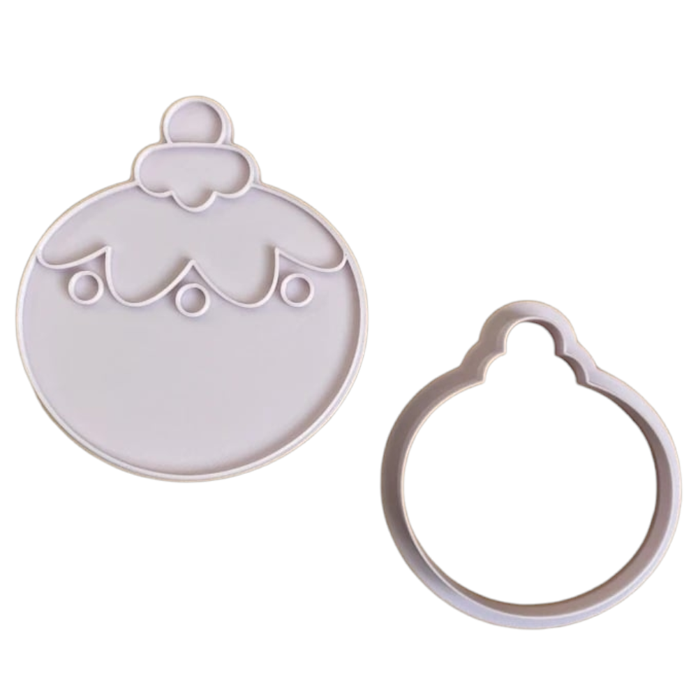 Świąteczna Wykrawaczka 3D ze Stemplem „Bombka” 9 cm – FloWerka