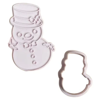 Świąteczna Wykrawaczka 3D ze Stemplem „Bałwanek w kapeluszu” 9 cm – FloWerka