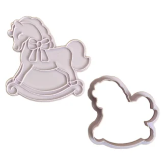 Świąteczna Wykrawaczka 3D ze Stemplem „Konik na biegunach” 9 cm – FloWerka