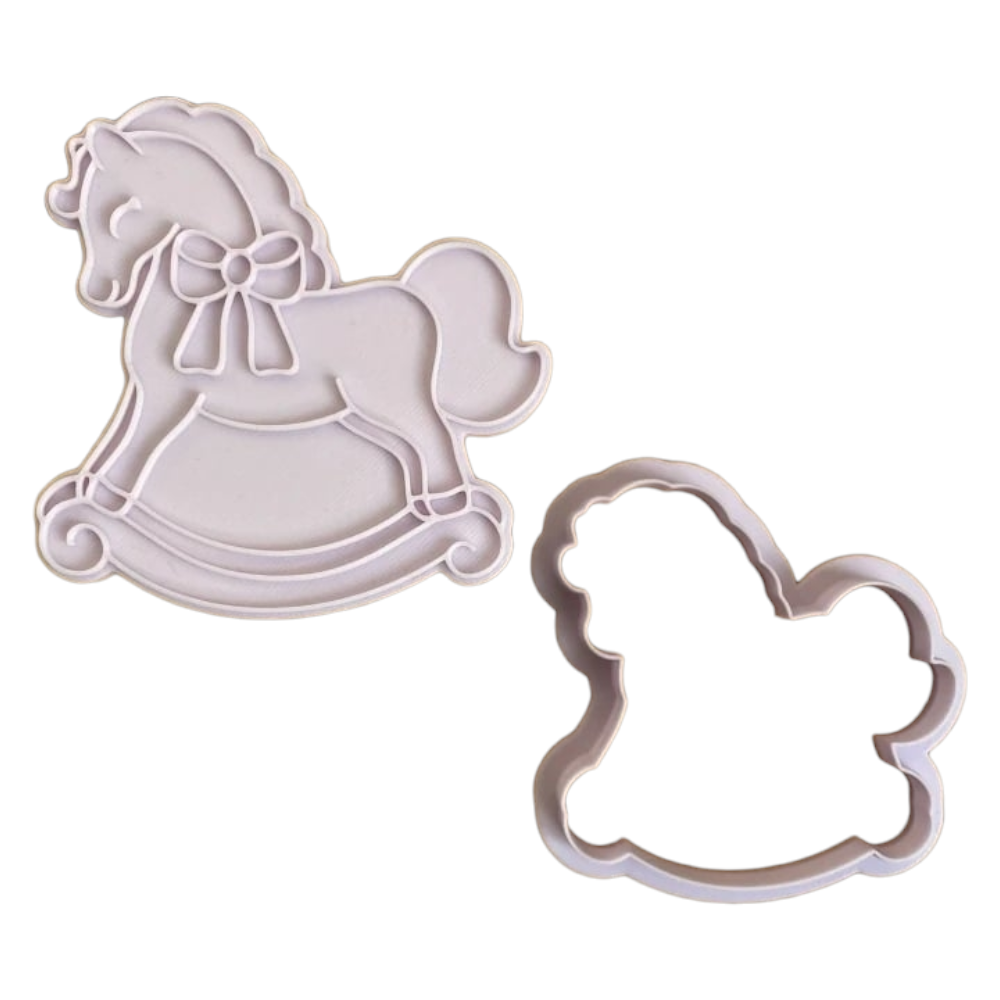 Świąteczna Wykrawaczka 3D ze Stemplem „Konik na biegunach” 9 cm – FloWerka