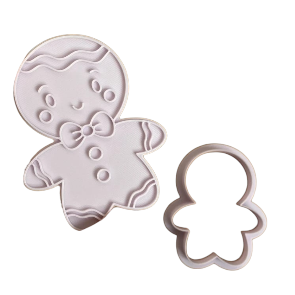 Świąteczna Wykrawaczka 3D ze Stemplem „Piernikowy Ciastek” 9 cm – FloWerka