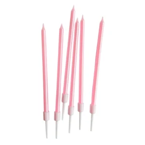 zdjęcie Świeczki Urodzinowe – Baby Pink 10 cm – 6 szt.