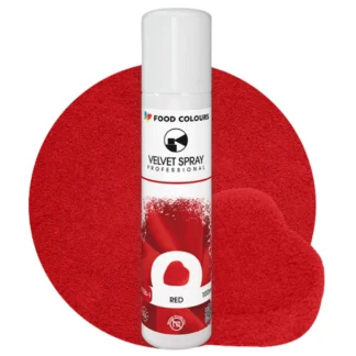 Zamsz w sprayu VELVET SPRAY PROFESSIONAL - Red 100 ml (czerwony, bez E171)