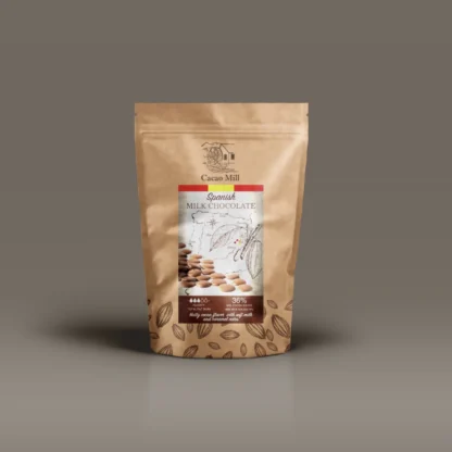 Czekolada hiszpańska mleczna Cacao Mill 36% kakao, płynność: 3/5 - 0,4 kg