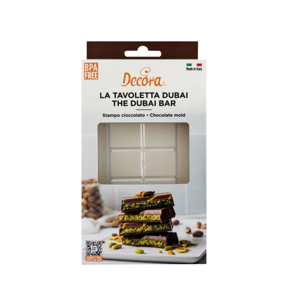 Forma do czekolady dubajskiej – poliwęglan – 1 gniazdo 150 × 70 × 20 mm - Decora
