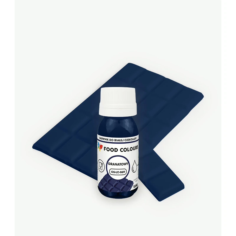 Jadalny barwnik olejowy Food Colours Navy Blue, Granatowy 18 ml – do czekolady i kremów
