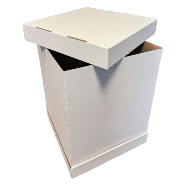 Wysoki Karton na tort piętrowy 36x36x45 cm Biały - 1 szt. - Aleksander Print