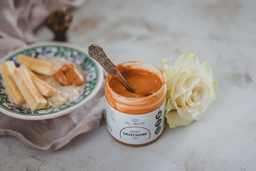 Masło orzechowe 100% Pi-NUTS 1 kg – czysta pasta z orzechów arachidowych