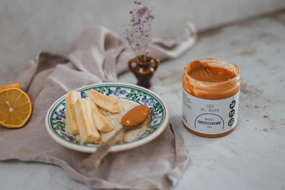 Masło orzechowe 100% Pi-NUTS 1 kg – czysta pasta z orzechów arachidowych