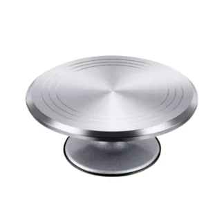 Ciężki metalowy talerz obrotowy do dekoracji tortów 30,5 cm – aluminium, antypoślizgowy - Cake Shop