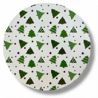 Gruby, sztywny podkład pod tort, ciasto okrągły - Boże Narodzenie, Gwiazdka, Christmas, Choinki - średnica: 30 cm, grubość: 1 cm - Podkłady Cukiernicze Julita
