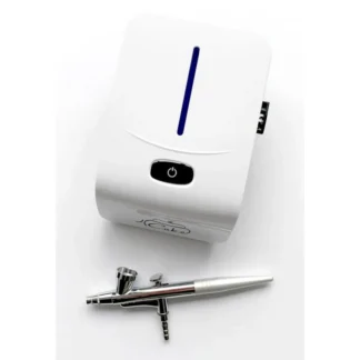 Biały Aerograf cukierniczy z kompresorem 4Cake - zestaw do malowania barwnikami spożywczymi