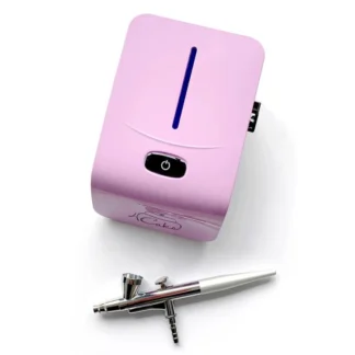 Różowy Aerograf cukierniczy z kompresorem 4Cake - zestaw do malowania barwnikami spożywczymi