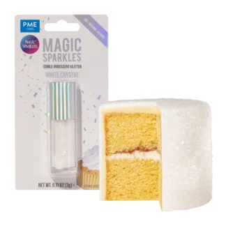 PME Magic Sparkles White Crystal 3 g – Biały Jadalny Opalizujący Brokat do Dekoracji