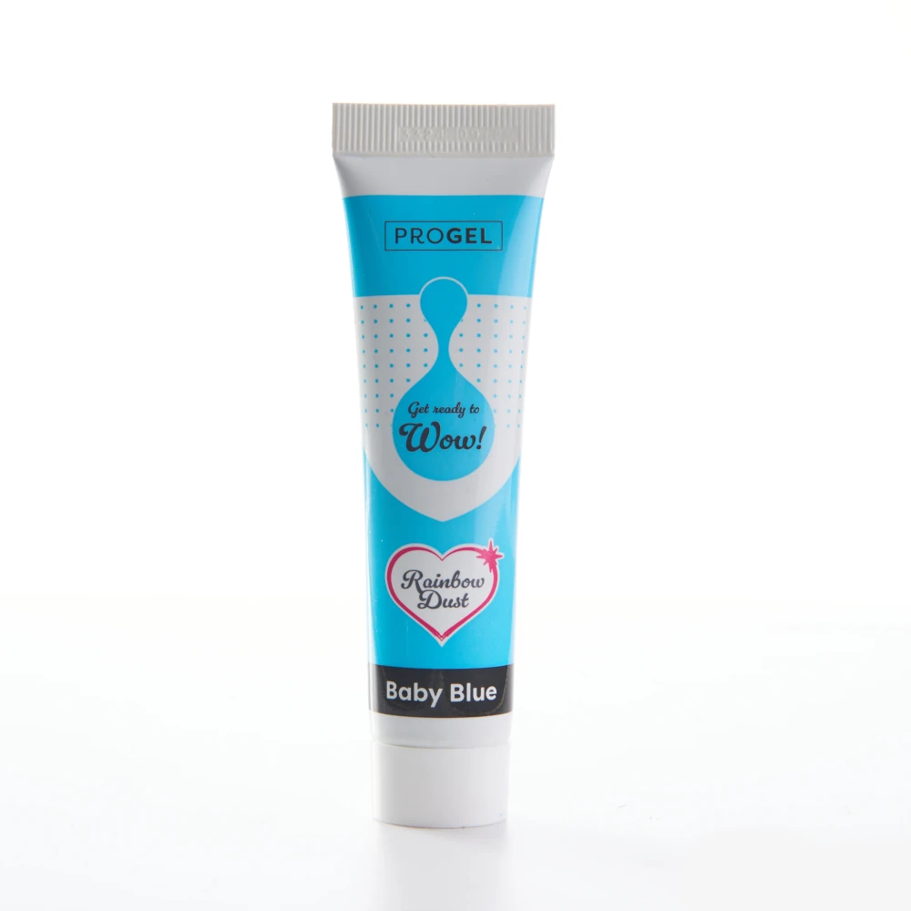 Rainbow Dust ProGel® Baby Blue, Jasny, Pastelowy Niebieski – intensywny kolor, który zmienia każde słodkie dzieło