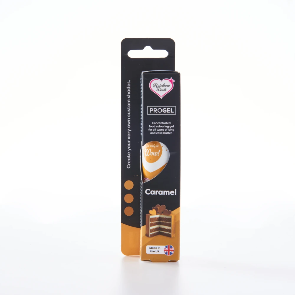 Rainbow Dust ProGel® Caramel, Karmelowy – intensywny kolor, który zmienia każde słodkie dzieło