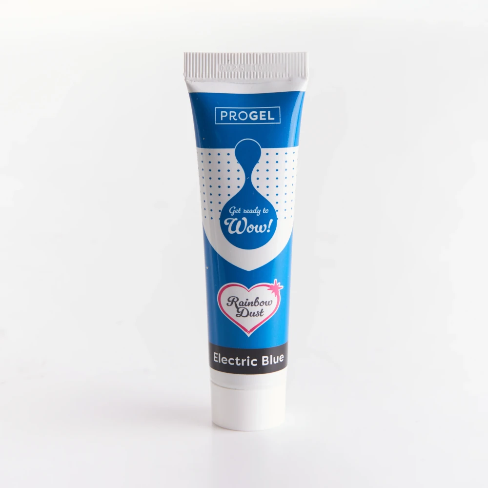 Rainbow Dust ProGel® Electric Blue, Żywy, Cyjanowy Niebieski – intensywny kolor, który zmienia każde słodkie dzieło