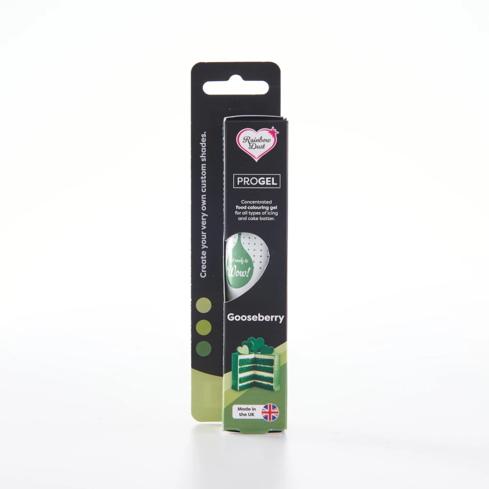Rainbow Dust ProGel® Gooseberry, Agrestowy – intensywny kolor, który zmienia każde słodkie dzieło