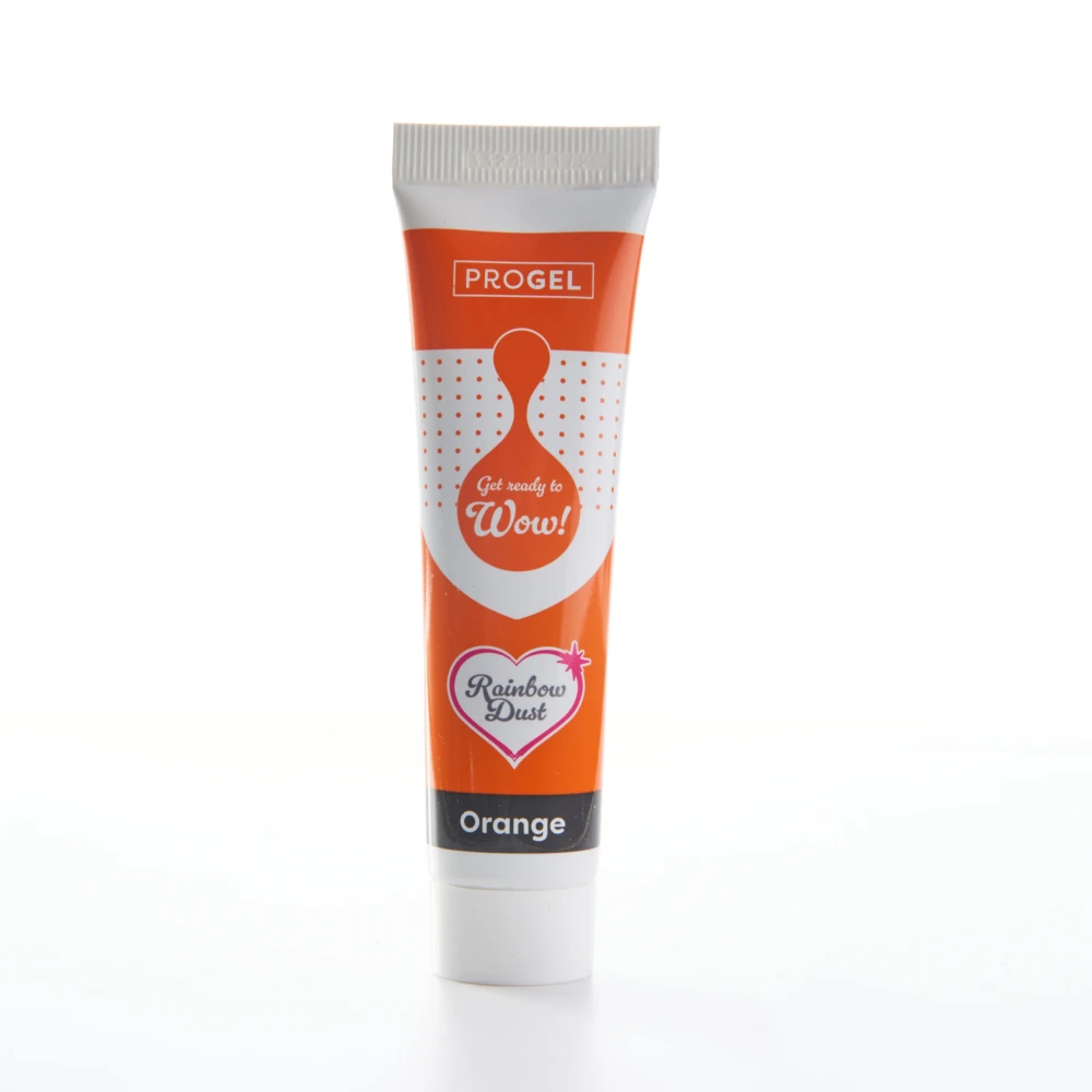 Rainbow Dust ProGel® Orange, Pomarańczowy – intensywny kolor, który zmienia każde słodkie dzieło