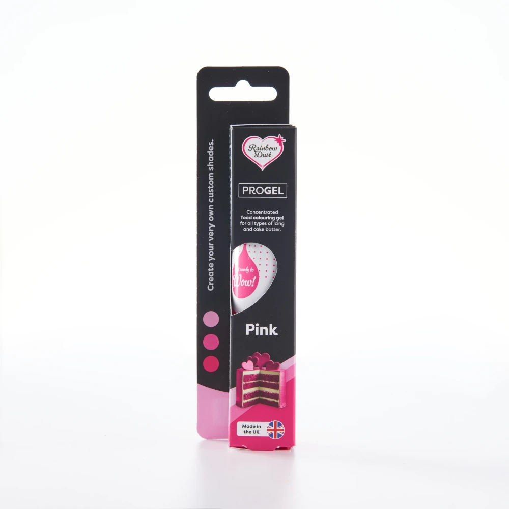Rainbow Dust ProGel® Pink, Różowy – intensywny kolor, który zmienia każde słodkie dzieło