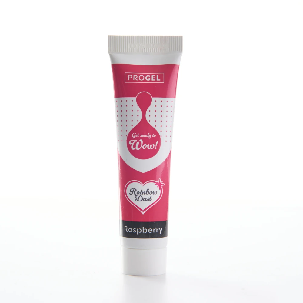 Rainbow Dust ProGel® Raspberry, Malinowy – intensywny kolor, który zmienia każde słodkie dzieło