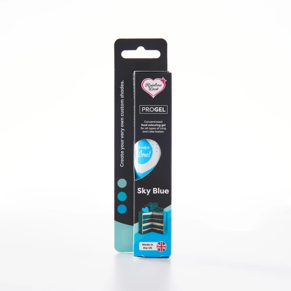 Rainbow Dust ProGel® Sky Blue, Błękitny – intensywny kolor, który zmienia każde słodkie dzieło