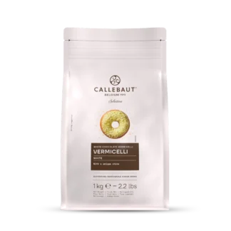 Vermicelli z białej czekolady Callebaut 1 kg – jasny detal, który robi wielkie wrażenie