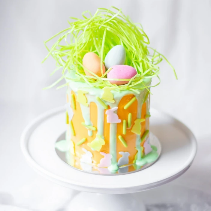 Jadalna trawa waflowa 30 g – Dekoracja na tort Wielkanocny - Zielona