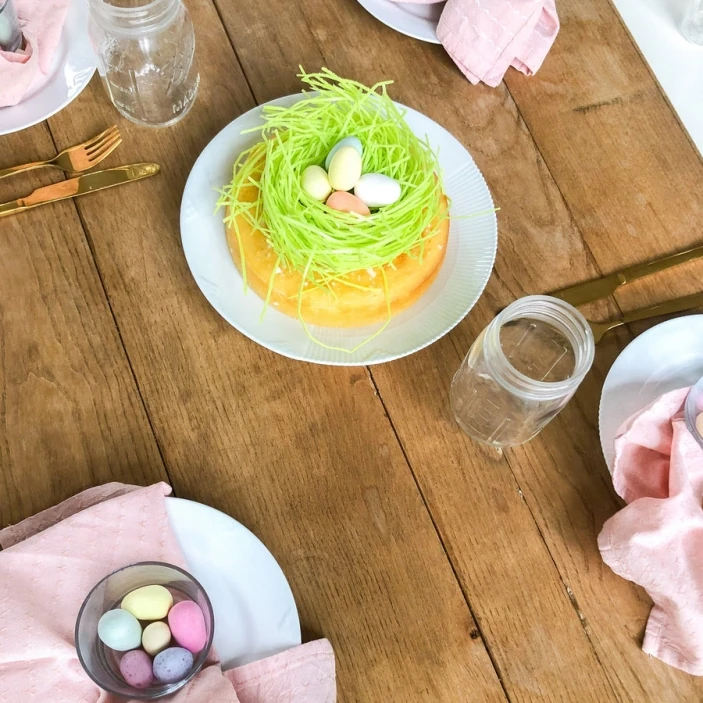 Jadalna trawa waflowa 30 g – Dekoracja na tort Wielkanocny - Zielona