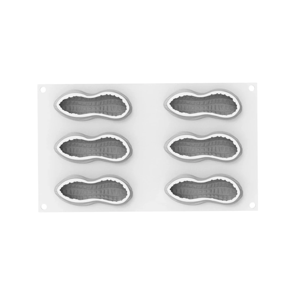 Forma silikonowa ARACHIDE 100 – orzeszek 3D monoporcje + wykrawacz – Silikomart 36.484.87.0065