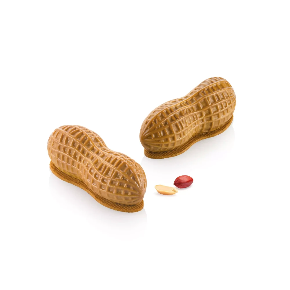 Forma silikonowa ARACHIDE 100 – orzeszek 3D monoporcje + wykrawacz – Silikomart 36.484.87.0065