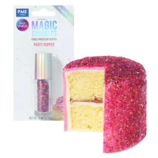 PME Magic Sparkles Party Popper 3 g – Konfetti Jadalny Opalizujący Brokat do Dekoracji