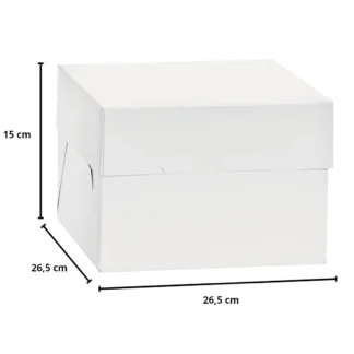 Pudełko na tort z pokrywką - Decora 26,5 x 26,5 x 15 cm