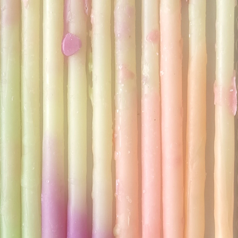 Naturalne Ekologiczne Świeczki z wosku pszczelego – Confetti Maxi Slim – 10 szt. - Kalamu