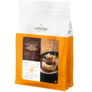 Czekolada karmelowa Veliche 31% Euphoria – głęboki smak karmelu i toffi – 2,5 kg