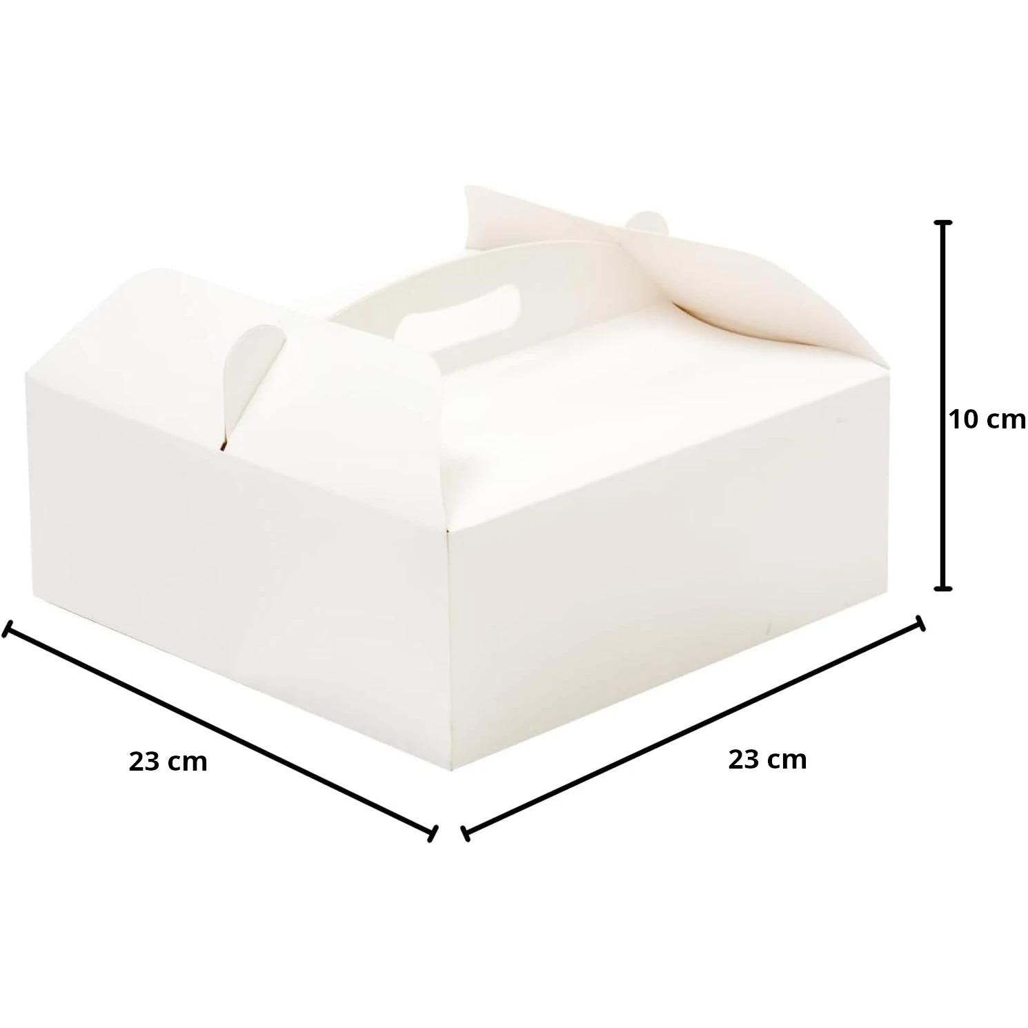 Pudełko automatyczne na tort z rączką – wygoda transportu i eleganckie podanie 23 x 23 x 10 cm