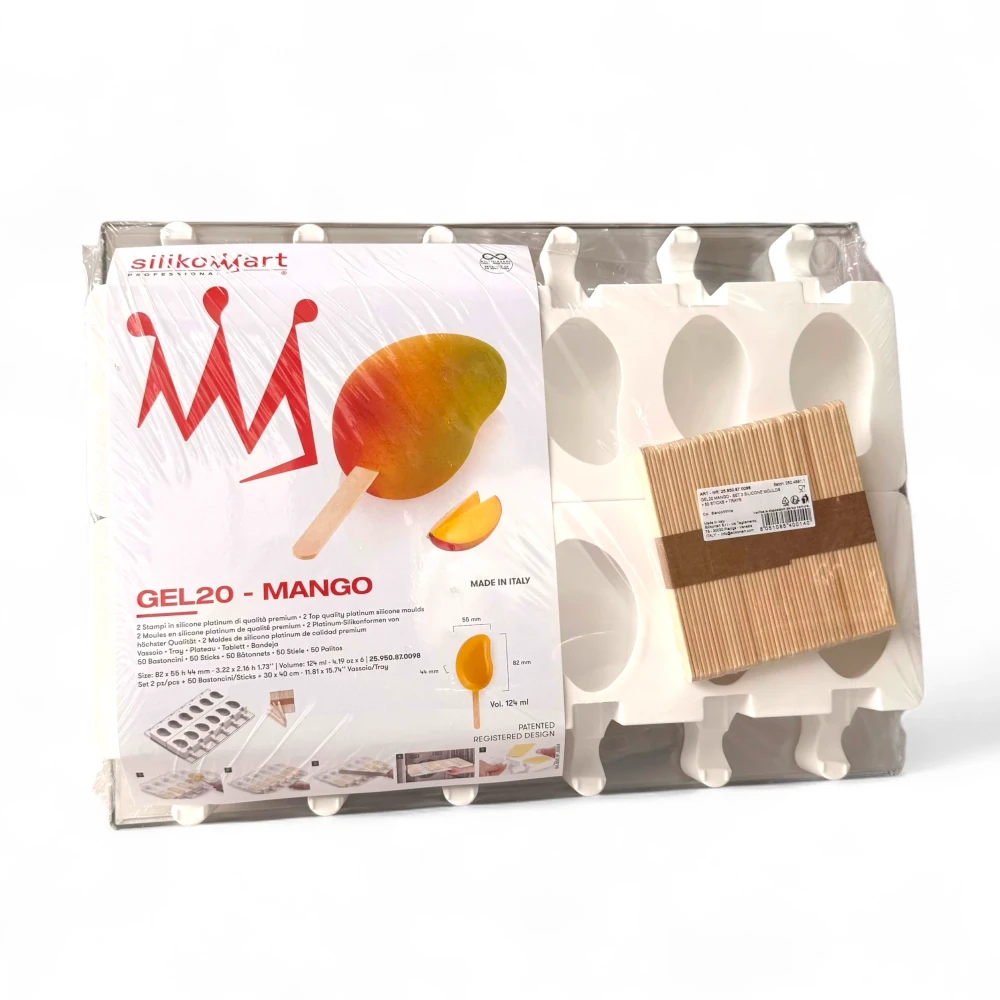 Silikomart GEL20 Mango – profesjonalna forma silikonowa do lodów, semifreddo i cakesicles na patyku