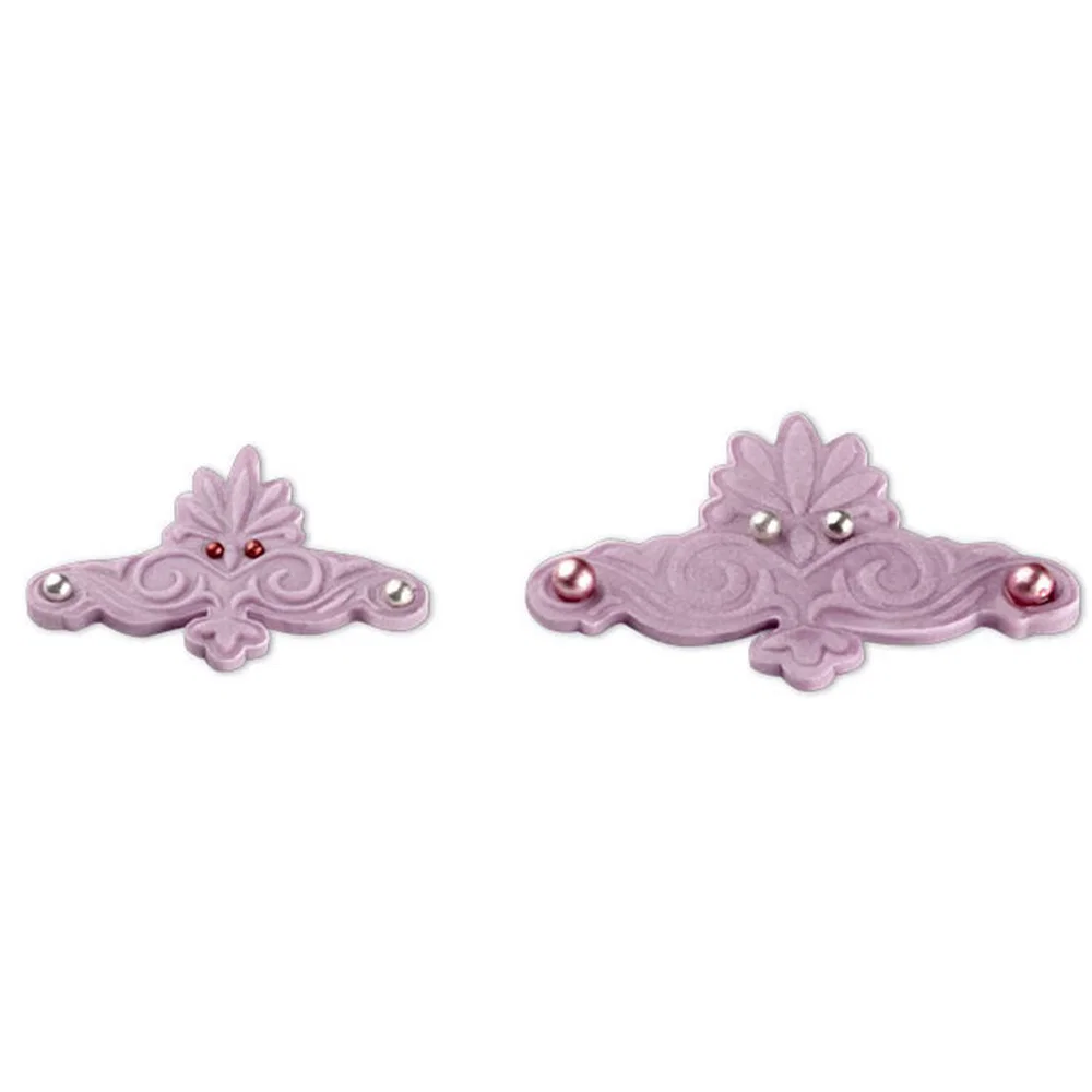 Wykrawaczki z tłoczkiem ozdoby koronkowe - do masy cukrowej i marcepanu, Pavoni 2 szt.