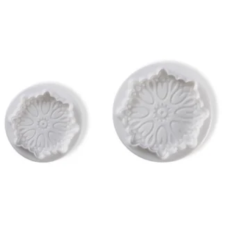 Wykrawaczki z tłoczkiem – dekor barokowy rozeta, 2 szt. Pavoni NO3006